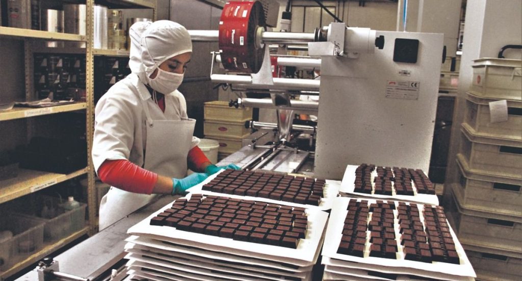 Uso del aire acondicionado en fábricas de chocolate
