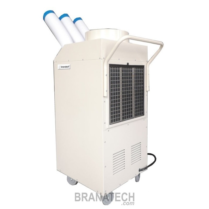 AIRE ACONDICIONADO PORTÁTIL INDUSTRIAL FRÍO/CALOR 36,000 BTU (3 TONELADAS) MARCA BRANATECH