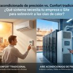 Aire acondicionado de precisión vs. Confort tradicional: ¿Qué sistema necesita tu empresa o Site para sobrevivir a las olas de calor?