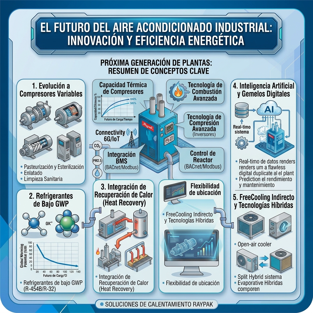 El futuro del aire acondicionado industrial: Innovación, eficiencia energética y tecnologías de ahorro para la próxima generación de plantas