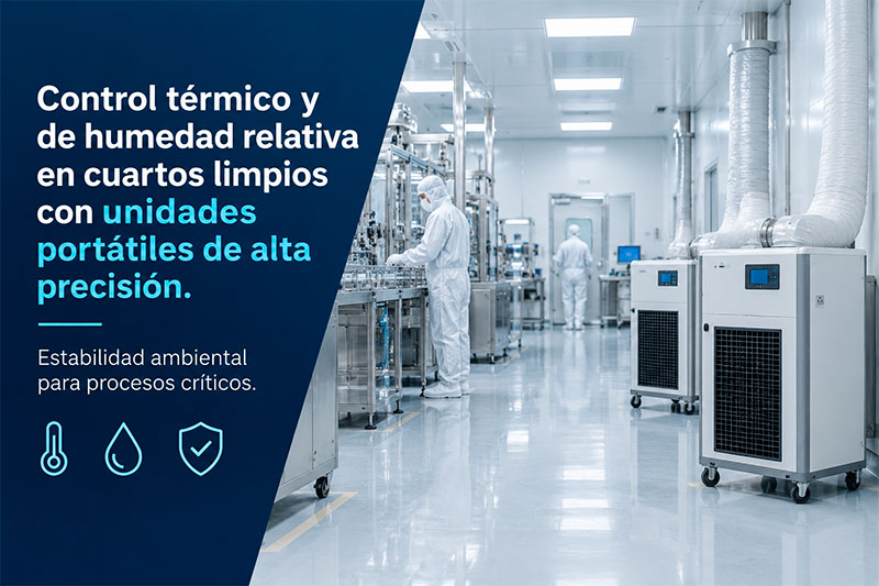 Control térmico y de humedad relativa en cuartos limpios con unidades portátiles de alta precisión